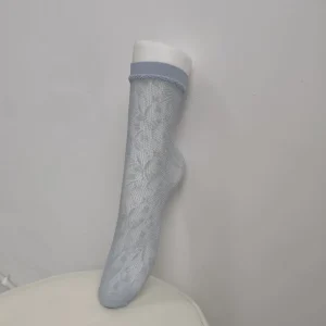 Women’s Summer Ankle-Length Lace Socks with Elastic Cuffs Hollow-out Design Thin and Breathable Sweet for Girls