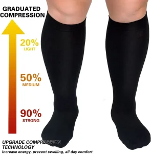 Women’s Summer Anti Slip Spandex Printed Casual Long Cycling Stocking Socks for Running