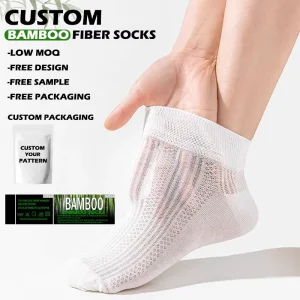 Womens Summer Bamboo Fiber Socks Breathable Mesh Anti Odor and Anti Bacterial Thin Crew Length for Comfortable Moisture Wicking