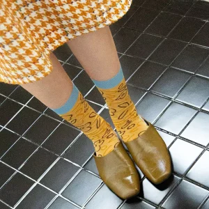 Women’s Summer Thin Anti-Bacterial Breathable Mid-Calf Knitted Dress Socks Bottom Logo for Daily Use Ultimate Softness Comfort