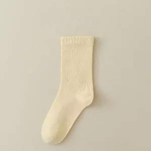 Women’s Summer Thin Style Solid Color Cotton Pile Socks