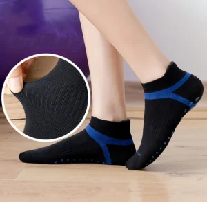 Women’s Terry Cotton Non Slip Yoga Socks Stripe Floor Anti skid Pilates Trampoline Fitness Pilates Ankle Socks