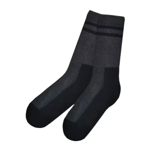 Women’s Thermal Hiking Socks Heavyweight Wool Mid Calf Dress Socks (Two-Tone Colors)