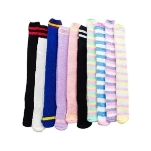 Women’s Thick Long Over Knee High Fluffy Tube Dress Socks Winter Cozy Warm Floor Crew Hosiery for Home Use