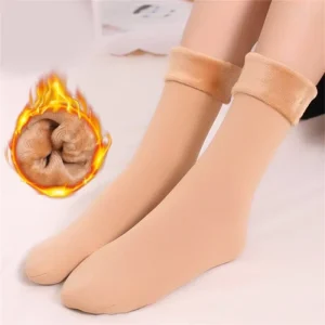 Women’s Thick Plush Thermal Fleece Snow Socks Winter Knitted Socks Warm and Comfortable
