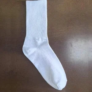 Women’s Thin Cotton Polyester Socks Breathable Daily Use with Logo on Cuff