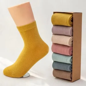Women’s Trendy INS Solid Color Thin Breathable Cotton Socks for Summer and Spring Hosiery
