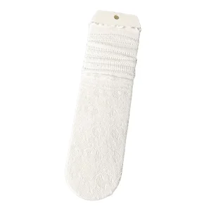 Women’s White Lace Pile Cotton Socks Anti Slip Mary Jane Design Quick Dry Anti Bacterial One Size for Summer