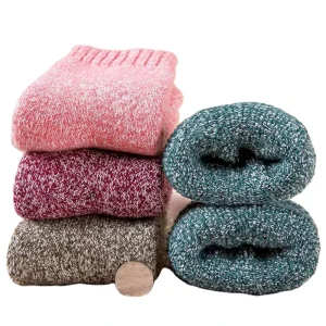 Women’s Wool Socks Extra Thick Long Terry Extra Thick Thermal Socks Women’s Casual Northeast Cotton Socks Tube Socks Floor