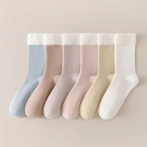 Women’s Wool Socks Thick Warm Winter Solid Color Long Wool Socks