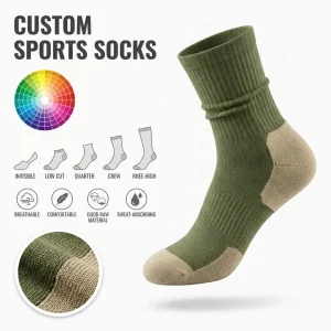 Wool Double layer Anti bubble Ultra long distance Hiking Athletic Crew Socks Winter