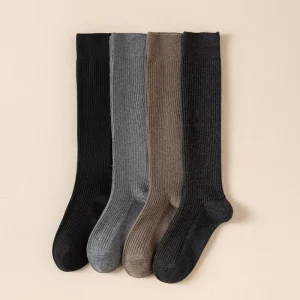 Wool Knitted Calf-Length Women’s Winter Warm Thickened Padded Slimming Mid-Calf High-Top Quick Dry Socks