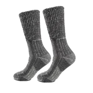 Wool Spandex Crew Socks Anti Bacterial Casual Body Logo Solid Color Stretch Comfort Fit with Ribbed Cuff
