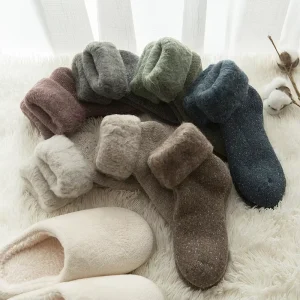 Woolen Socks Winter Women’s Long Tube Thickened and Velvet Snow Socks Below zero Thermal Ski Socks