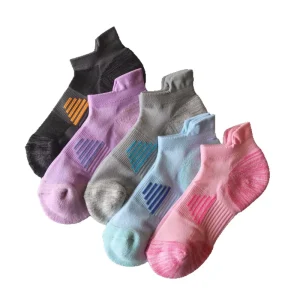 Xiangyi Anti Slip Breathable Terry Athletic No Show Cushioned Women Sport Running Socks Spring Youth