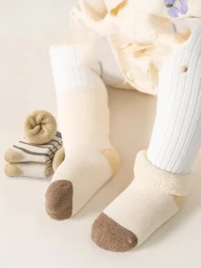 Xiangyi Combed Cotton Mid Calf Thick Terry Inside Warm Autumn Winter 0 3 Years Thermal Kids Socks