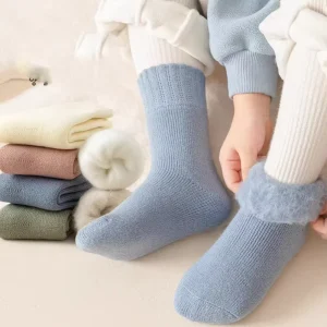 Xiangyi OEM Winter Crew Children’s Thick Combed Cotton Customizable Socks