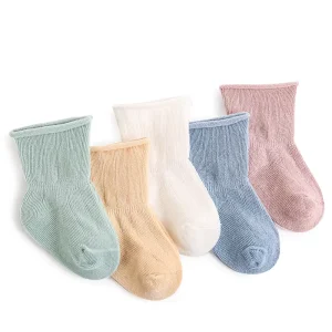 Xiangyi Oem Solid Color Boneless Socks Slouch Newborn Kids Girly Socks