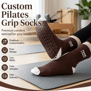YOGA SPORT Customizable Pilates Yoga Square Grip Socks Anti Slip Socks for Woman Knitting