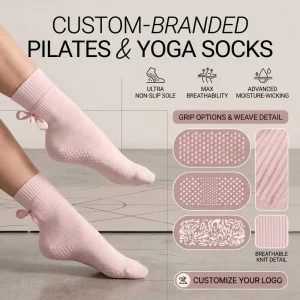 Yoga Socks Non slip Grip Yoga Socks for Teams Dance Sports Fitness Lace up Pilates Socks