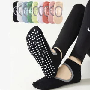 Yoga Socks for Women Ankle Knitted Breathable Indoor Sports Fitness Pilates Dance Cotton Non slip