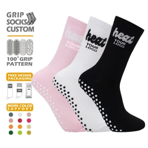 Yoga and Pilates Non slip Women’s Mid tube Yoga Sock Indoor Sports Fitness Grip Sock Spring Breathable Pilates Socks Custom Logo