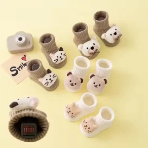 Young Boy Toy Non-slip Cute Cotton 3D Cartoon Girl Tube Socks Knitted Crew Anti-Slip Animal Pattern Socks Boys Children’s Socks