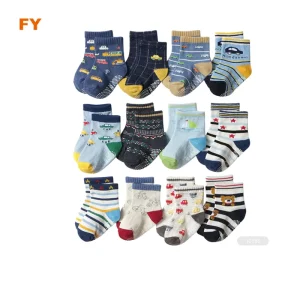 ZJFY I0058 Antislip Baby Socks Kids Baby Antislip Grip Socks
