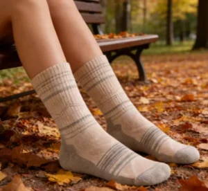 ZP Sporty Wool Socks Terry Cushion Mid Calf Non Slip Sweat Management