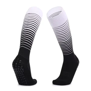 Zhongde Custom Logo Design Sports Knee High Team Training Long Anti-Slip Cushion Athletic Men Grip Football Soccer Socks