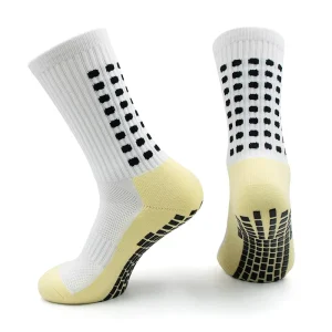 Zhongde Men’s Thick Winter Soccer Socks Comfortable Anti Slip Silicone Sports Grip Custom Crew Cotton Body Bottom Knitted Cuff
