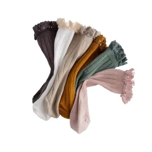 Zhuji New Spring Autumn Breathable Crew Lace Children’s Socks Korean Style Girls’ Princess Japanese Style Cotton Trendy