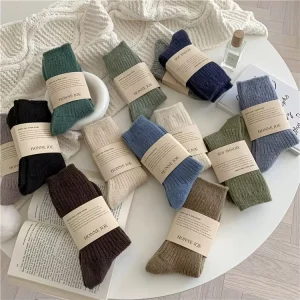 fanny pack women’s classic fashion thick slouch socks socken warm blend wool winter socks